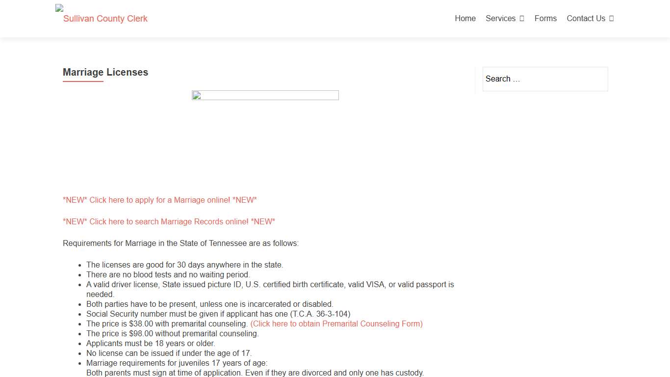 Marriage Licenses – Sullivan County Clerk